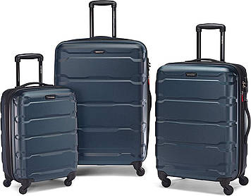 Валіза середній Samsonite Omni Expandable Hardside 24 дюймів 78л, темно-синій