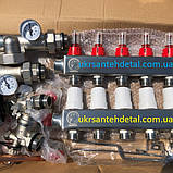 Колектор з насосом на 8 виходів для теплої підлоги в зборі на 8 контурів EUROPRODUCT KOER, фото 2