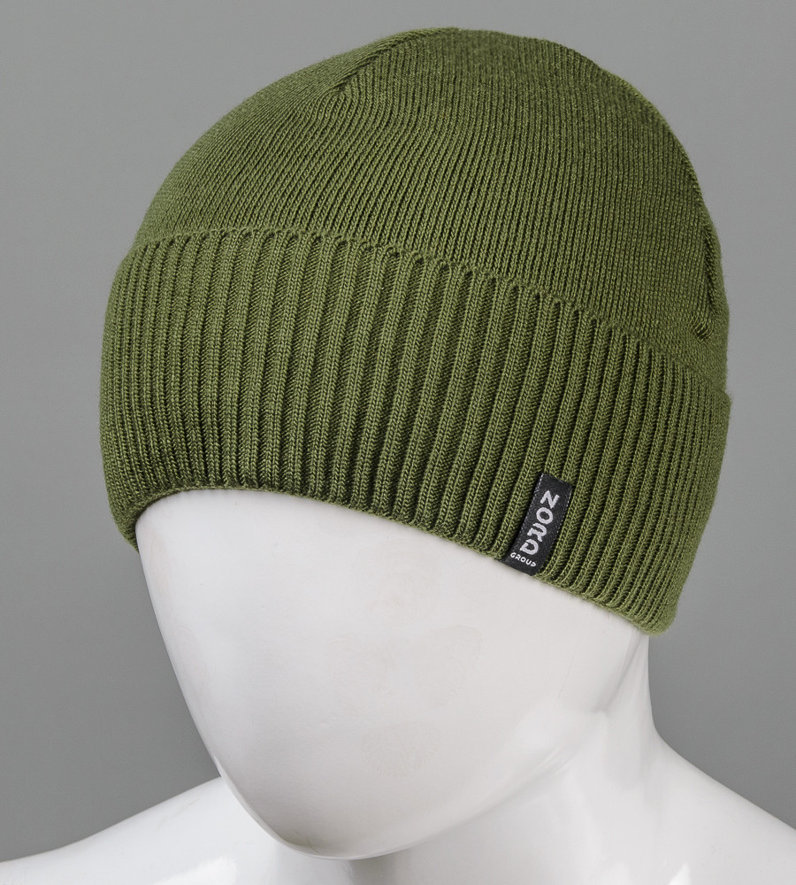 Шапка чоловіча з закотом (C2104), Хакі, фото 1