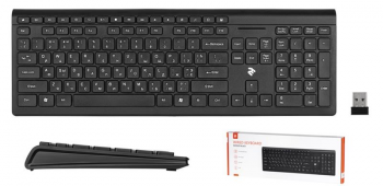 Клавіатура 2E KS210 Slim WL Black бездротова (2E-KS210WB)