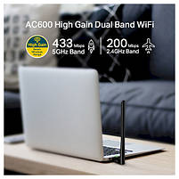 Мережева плата WiFi TP-LINK Archer T2U Plus USB з антеною, фото 4