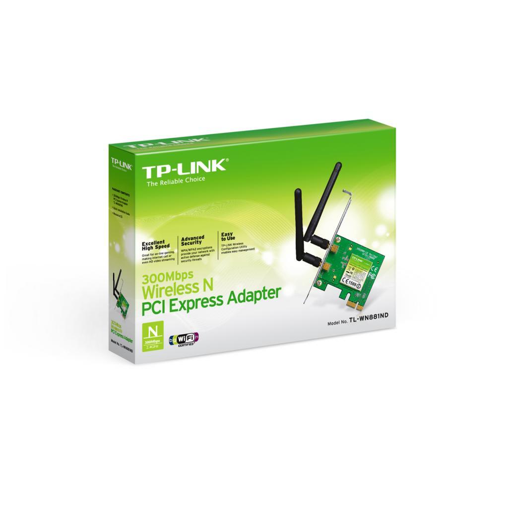 Мережева плата WiFi TP-LINK TL-WN881ND 300M Wireless PCIe - фото 2 - id-p1609528732
