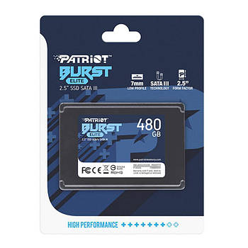 Накопичувач SSD 2.5" 480 GB Patriot Burst Elite (PBE480GS25SSDR)