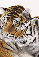 Набор для вышивания крестиком "Милая пара. Тигры", М-281, 38*25см, Чаривна Мыть