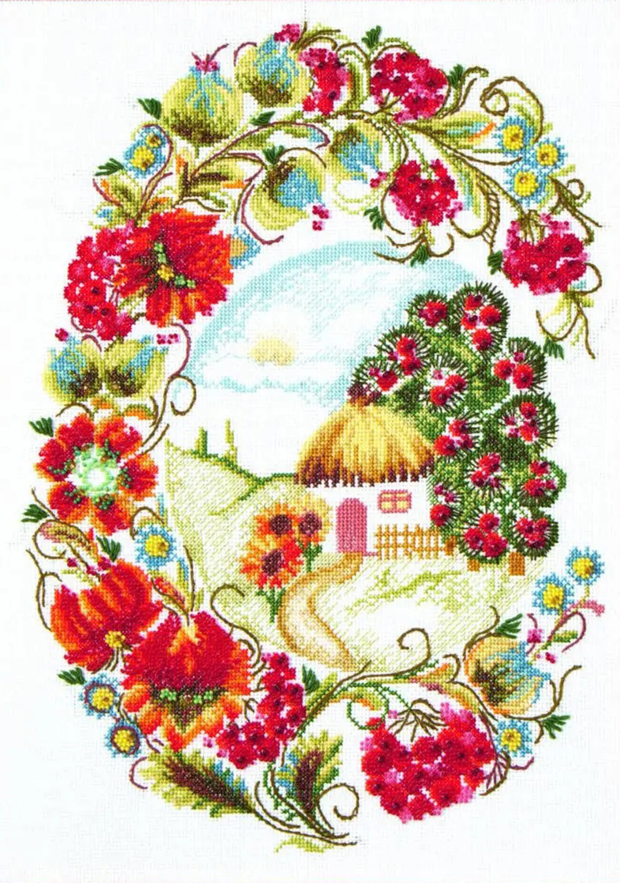 Набір для вишивання хрестиком і бісером "Калиновий розпис", М-209, 28*40см, Чарівна Мить, фото 1