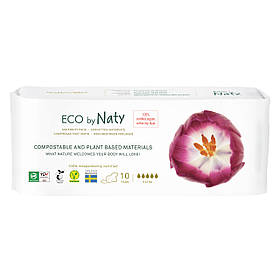 Післяпологові органічні прокладки ECO by Naty Extra 10 шт. (з крильцями)