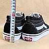 36 р VANS Old Skool HIGH Black / White  Кеди Ванс високі унісекс замшеві чорні з білим, фото 6