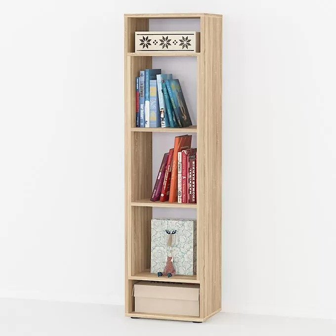 Стелаж для книг Id A-0071 Ш 390 / В 1439 / Г 299 Дуб сонома