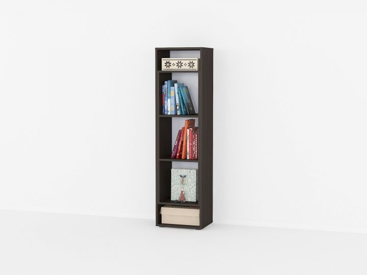 Стелаж для книг Id A-0071 Ш 390 / В 1439 / Г 299 Венге темний