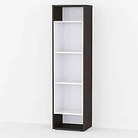 Стелаж для книг Id A-0071 Ш 390 / В 1439 / Г 299 Венге темний-Білий