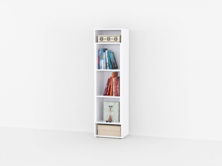 Стелаж для книг Id A-0071 Ш 390 / В 1439 / Г 299 Білий