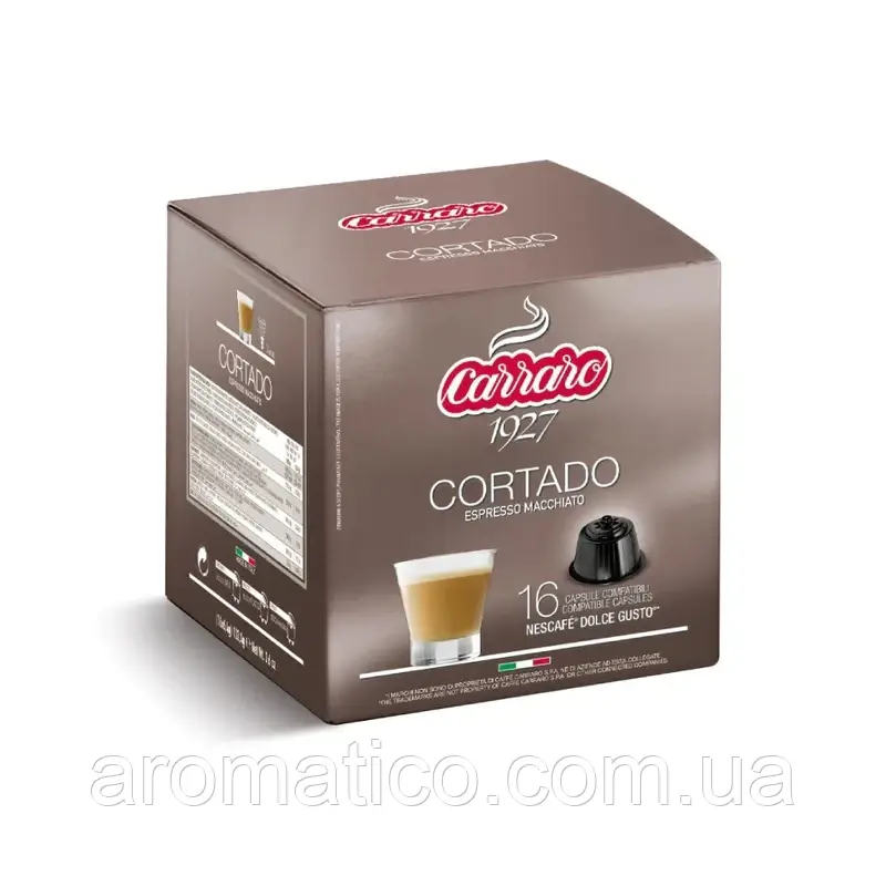 Кава в капсулах Dolce Gusto "Carraro" Cortado 16шт