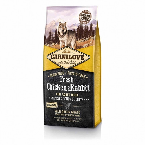 Сухий Корм для Собак Carnilove (Карнілав) Holistic (Холістік) з куркою та кроликом 12 кг