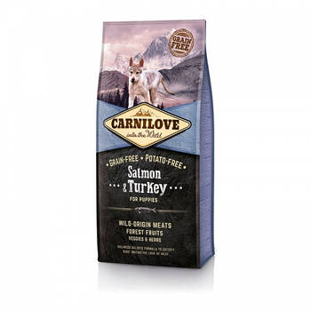 Сухий Корм для Цуценят Carnilove (Карнілав) Holistic (Холістік) з лососем та індичкою 12 кг