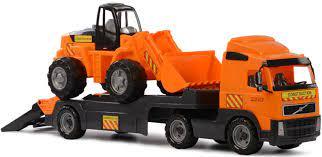 Автомобіль-трейлер Volvo + трактор-навантажувач Polesie 36803