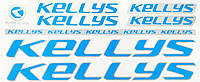 Наклейка Kellys на раму велосипеда, голубой (NAK051)