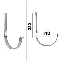 Гак кріплення ринви 3мм оцинкований металевий ф 110