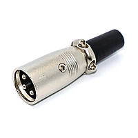 Штекер микрофонный XLR 3pin, монтаж на кабель