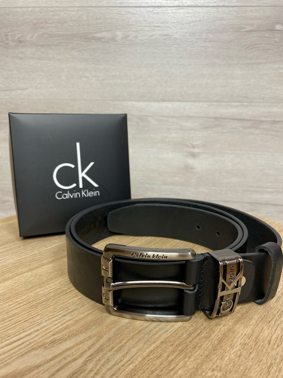 Мужской Кожаный Ремень Calvin Klein в Фирменной Коробке, Классическая ...