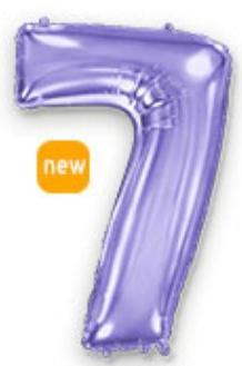 FM 40" ЦиФРА 7 Бузковий Фольговані кулі — В УП MrShar, фото 1