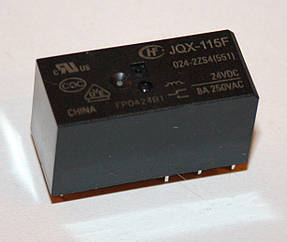 Реле електромеханічне JQX-115F 024-2ZS4;  24VDC, 