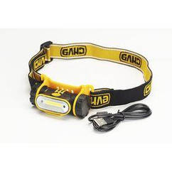 LED-ліхтар налобний 150 Лм (2200 мА·год, Li-ion 18650) із сенсором Вольт СИЛА 900505