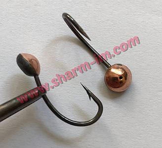 Літня мормишка на коропа Мідь L — 21 мм Куля, Вага 0,88 г