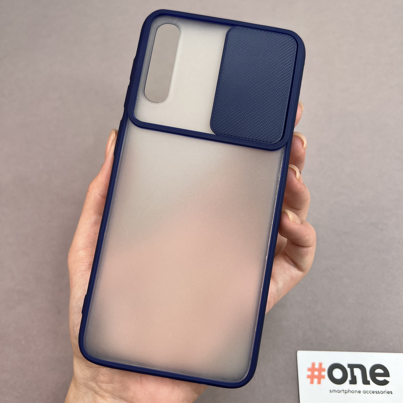 Чохол для Samsung Galaxy A50s щільний із шторкою для камери чохол на телефон самсунг а50с темно-синій Cur