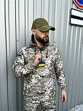 Анорак чоловічий Tera піксель камуфляж Куртка чоловіча тактична весняна осінка Вітровка армійська мілітарі