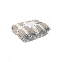 Полотенце Lotus Home - Linen muslin beige-lead blue 80*160