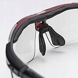 Захисні тактичні чорні окуляри для військових зі змінними лінзами Rockbros., фото 7