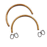 Напівкруглі пластикові ручки для в'язаних сумок 21,5 см Охра