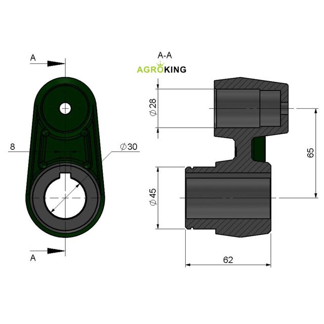 ☰Трещотка шкива (муфта) косилки в сборе Wirax 8245-105-020