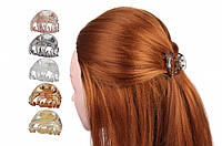Краб для волос "Неломайка" (упаковка 12 шт) силиконовый цветной