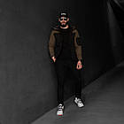 Чоловіча куртка із Soft Shell з капюшоном чорна осінна до -0*C ea Ветровка демісезонна на флісі, фото 6