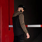 Чоловіча куртка із Soft Shell з капюшоном чорна осінна до -0*C ea Ветровка демісезонна на флісі, фото 8