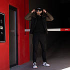 Чоловіча куртка із Soft Shell з капюшоном чорна осінна до -0*C ea Ветровка демісезонна на флісі, фото 4