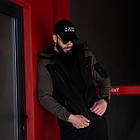 Чоловіча куртка із Soft Shell з капюшоном чорна осінна до -0*C ea Ветровка демісезонна на флісі, фото 7