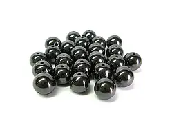 Фурнітура натуральні намистини гематиту 24 намистини