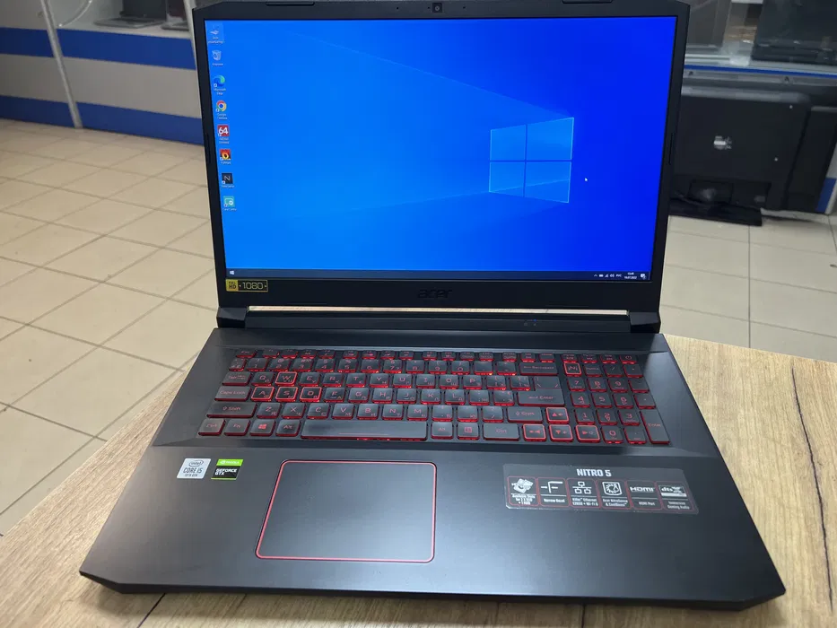 Ноутбук Acer Nitro 5 17.3 FHD IPS i5 10300H/16gb/SSD+HDD/GTX 1650Ti -4Gb