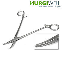 Голкотримач по Mayo-Hegar, зігнутий, з жолобком, довжина 16 см ( И-10-1з )