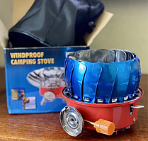 Примус с ветрозащитой / Туристическая портативная газовая печка Мини Плита таганок Горелка