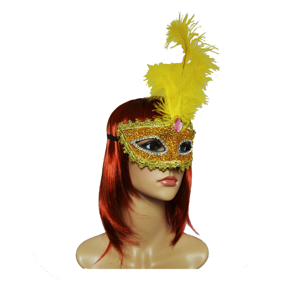 Венеціанська маска Летиція 30см золота