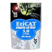 Силикагелевый наполнитель для кошачьего туалета EtiCAT (Етикет), 5 л