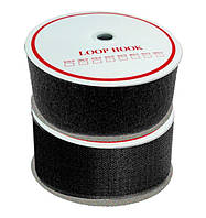 Липучка текстильная (Velcro) чорная шир 100мм (25м)