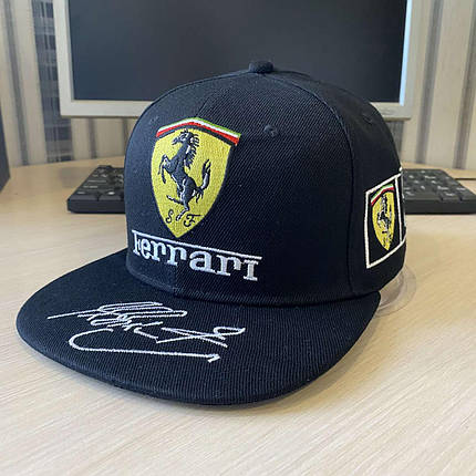 Кепка Snapback Ferrari Феррарі Чорна, фото 1
