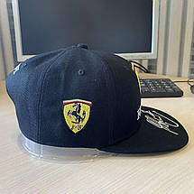 Кепка Snapback Ferrari Феррарі Чорна, фото 5