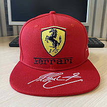 Кепка Snapback Ferrari Феррарі Червона, фото 4