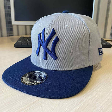 Кепка Snapback New York Yankees NY MLB Нью-Йорк Янкіз Сіра, фото 1