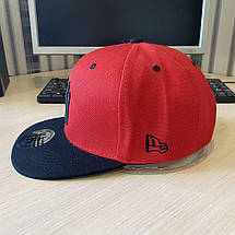 Кепка Snapback New York Yankees NY MLB Нью-Йорк Янкіз Червона з Чорним Козирком, фото 4